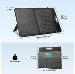 100W Ultra-Light Portable Solar Panel, N-Type 25% High Efficiency Solar Charger