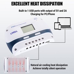 100A Solar Charge Controller 12/24/48V Battery PV Regulator Auto Focus Tracking