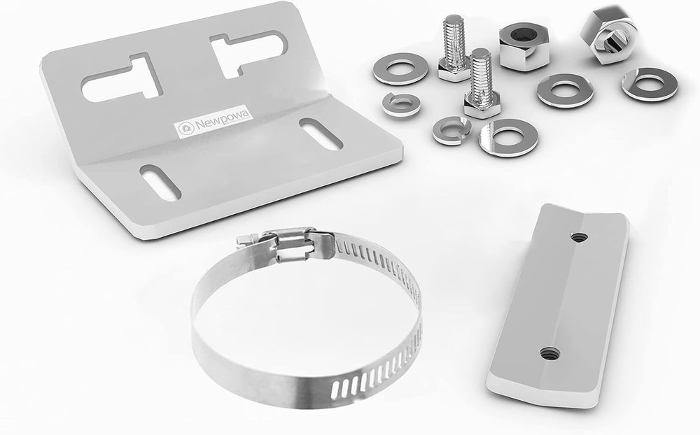 Newpowa Solar Panel Small Pole/Wall Mount Bracket Kit Heavy-Duty Aluminum Bra…