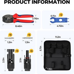 Kit Herramientas Crimpadora Solar Conectores Llaves Panel Fotovoltaico