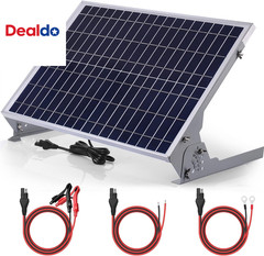 30W 12V Solar Battery Charger Maintainer, Built-In Smart MPPT Charge Controller,