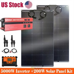 200W Kit de panel solar MONO 5000W Inversor para coche Sistema de alimentación