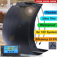 NEW! 200W 400WWatt Portable Flexible Solar Panel Kit RV Camping Off-Grid Rooftop