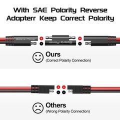 10AWG 10FT SAE Extension Cable, SAE Quick Disconnect Connector for Automotive…