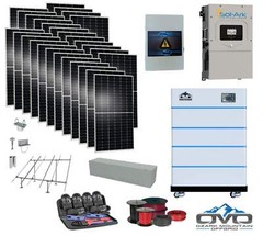 15KW Complete Offgrid Solar Kit – 15K Sol-Ark Inverter + 20.48KW OMO Stack Lithi