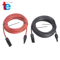 4mm²/12AWG 20ft Black+Red Solar Panel Extension Cable Wire Connector 1 Pair
