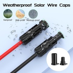 200 Pairs Solar Connector Caps – IP68 Weatherproof Dust Covers for Solar Panels