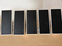 SET OF 5 -WASSERSTEIN “NESTOUT2SOLARWHTUSA” 2.5W SOLAR PANEL w/ BRACKETS