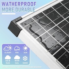 Mantenedor del cargador de bateria solar 20 W Y 12 V Impermeable Para Coche