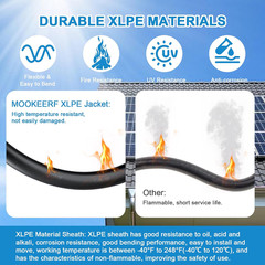 Solar Panel Wire 8 AWG – Solar Extension Cable 100Ft Black & 100Ft Red 8 Gauge T