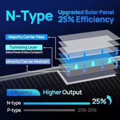 ECO-WORTHY N-Type 18BB Bifacial Solar Panel 2x195W