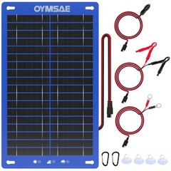 12W 12V Portable Waterproof Solar Panel Trickle Charger & Maintainer Kit – Ideal