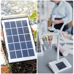 5 Pcs 4V 0.52W 130mA Mini Solar Panels with 2 Cable, 73mm Dia