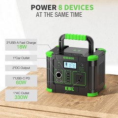 330W/288WH LiFePO4 Lithium Battery Portable Power Station Outdoor Power Sup⁣ply
