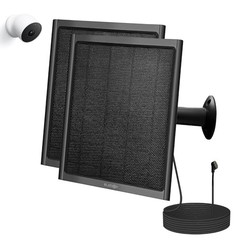 8W Solar Panel for Google Nest Camera Outdoor&Indoor Battery Version Black