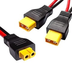 10AWG XT60 Y Splitter Cable – Dual Male Connector Adapter for Solar Power 30cm