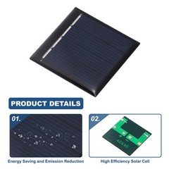 Mini 8Pcs 2V 0.08W 40mA Solar Panels, Photovoltaic Energy Cells