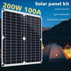200W Solar Panel Kit 100A 12V Battery Charger w/ Controller Caravan Boat Outdoor