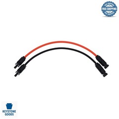 10AWG Waterproof Solar Extension Cable 1ft with PV Connectors