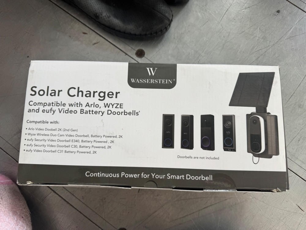 Wasserstein Solar Charger Arlo WYZE eufy Video Doorbell Battery 2.5W