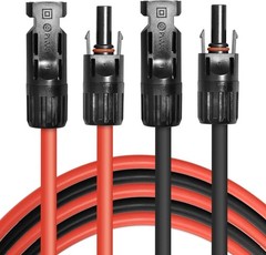High-Performance 5FT Solar Adaptor Cables with Copper Wiring – Male/Female Set