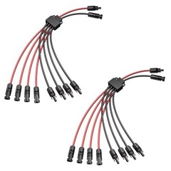 30A Solar Panel Y-Branch Connectors, Parallel Adaptor Cable, 2PCS Solar Wiring