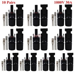 10Pair Solar Connector For MC4 1000V 30A UV Resistant IP67 Male Female Connector