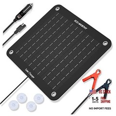 Solar Car Battery Charger Maintainer 12V Waterproof Portable Solar Trickle 10W