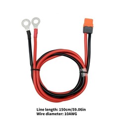 XT60i to O Rings Terminal Cable 10AWG 150CM Extension for Solar Generators