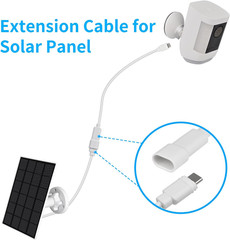 Extension Cable for Ring USB-C Solar Panel, Works for the Ring 2Nd Generation So