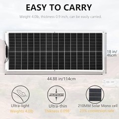 100W Flexible Solar Panel 12V System kit 10A Charge Controller Cables with