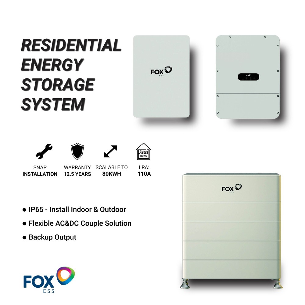11.4 kW Inverter & 20 kWh Battery – FOX Energy Storage, ATS, Grid & Off-Grid