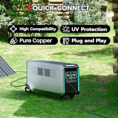 Solar Panel Connector Kit 6 in 1 Cable Solar Connector 14AWG Heavy-Duty 33FT