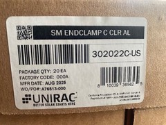 (20 PACK) Unirac 302022C, 1-7/16″ H Clamp, Aluminum, Solar Mount