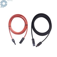 1 Pair 15 FT Black+Red 12AWG Labwork Solar Panel Extension Cable Wire Connector
