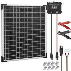50W 24V Solar Battery Maintainer with MPPT Charge Controller Adjustable Bracket