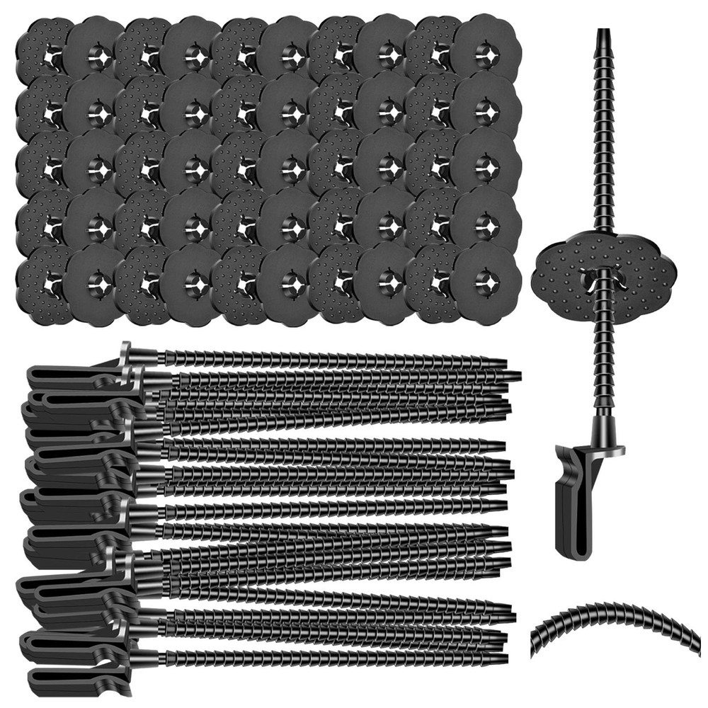 100 Sets Nylon Fasteners Clips for Solar Panel Bird Guard,Critter Guard Clips fo