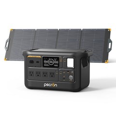 pecron F1000 Portable Power Station&200W Solar Panel for Off-grid Outdoor Travel