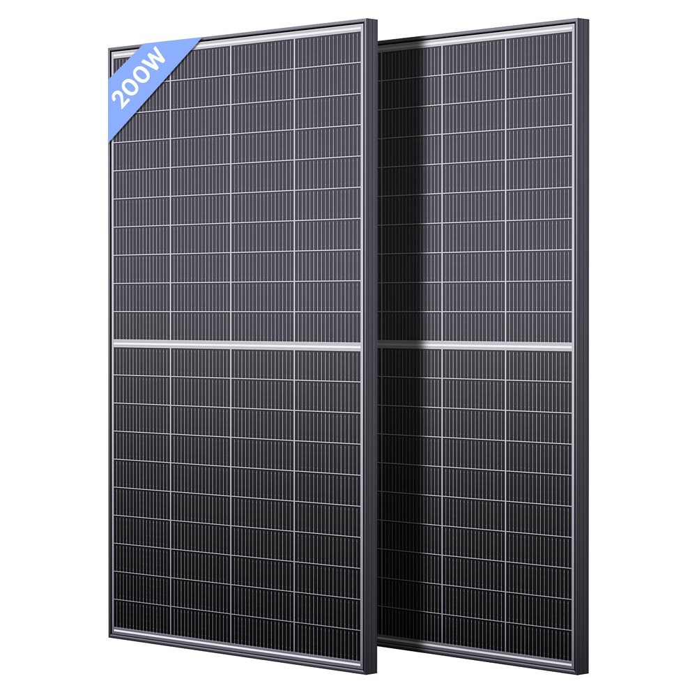 N-Type 16BB 400W Bifacial Solar Panel, 2Pcs 200 Watt Solar Panel 12/24V, 25%