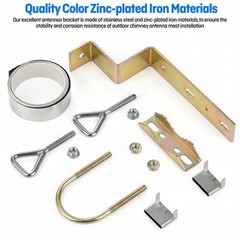 HEVIDUBANA 2 Sets Z-Type Chimney Mount Bracket