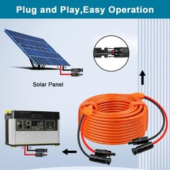 Solar Panel Extension Cable 50FT – MOOKEERF 10AWG+14AWG Solar Wire with Femal…