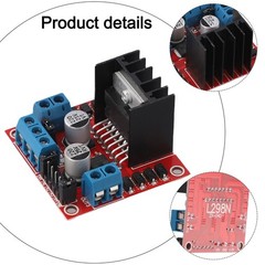 For L298N Dual H-Bridge DC Motor Driver Module with 5V Regulator Support
