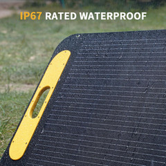 Portable Solar Panel for Solar Generator, 110W 19V Folding Solar Charger with 23