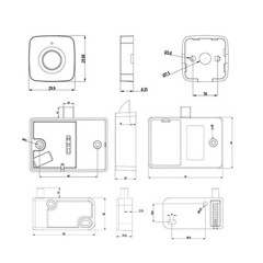 Compact Design Fingerprint Drawer Lock Perfect for Limited Space Installations