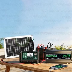 Grennova 1500W Complete Set Plug and Play Real 12V To 110V/220V Power Inverter