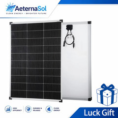 AeternaSol 100W Solar Panel N-Type Mono Battery Power 18V PV For Roof Home RV