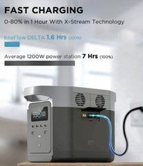 EcoFlow EF DELTA 1300 Portable Power Station 1260Wh Generator *Minor Scratch*