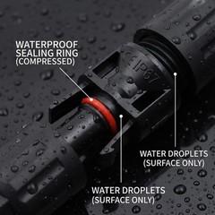 1pr Solar Panel Connectors, 1000V 30A IP67 Waterproof, Compatible 2.5/4/6mm² 12z