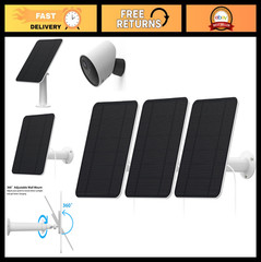 4W Solar Panel for Outdoor Security Camera, IP65 Weatherproof, Wall Mount, 13.1f