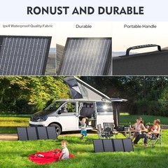 60W Foldable Solar Panel Charger with 18V DC Outlet for Portable Power Statio…